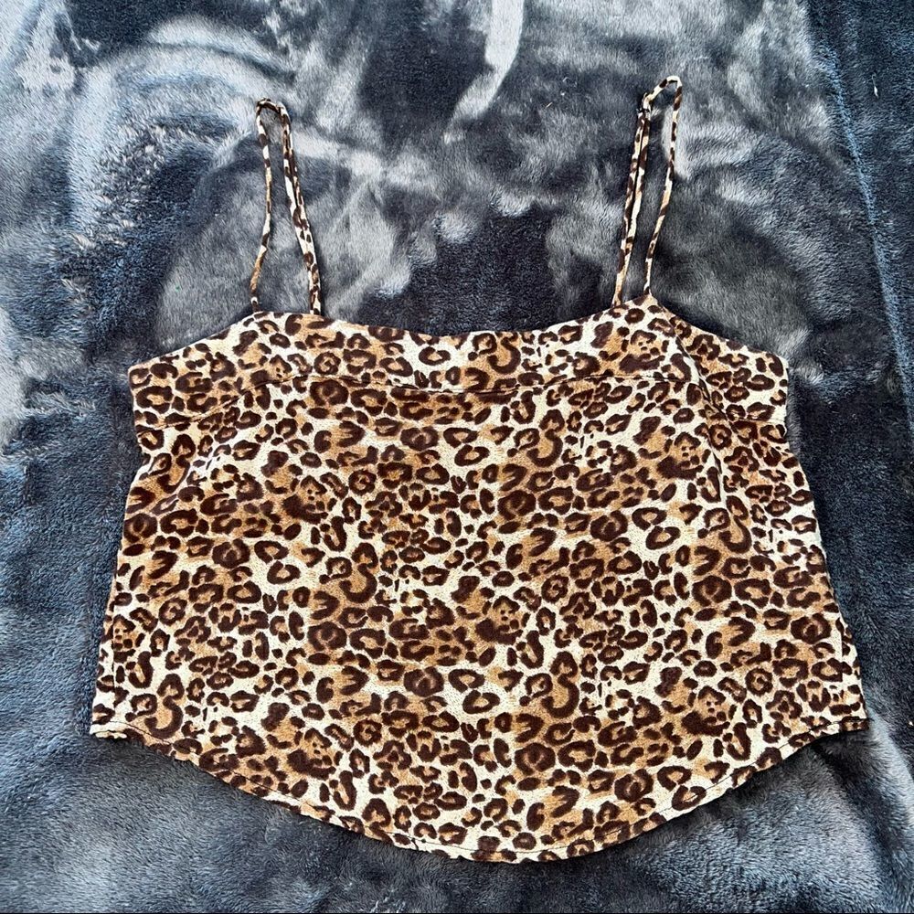Kendall and Kylie Cheetah Print Crop Top XS